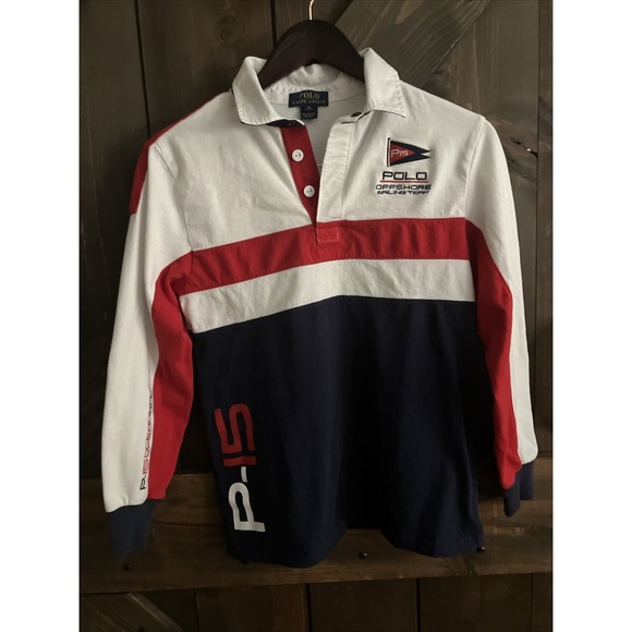 POLO Ralph Lauren Offshore Sailing Team P-15 Ocean Racing Rugby‎ Youth M 10/12